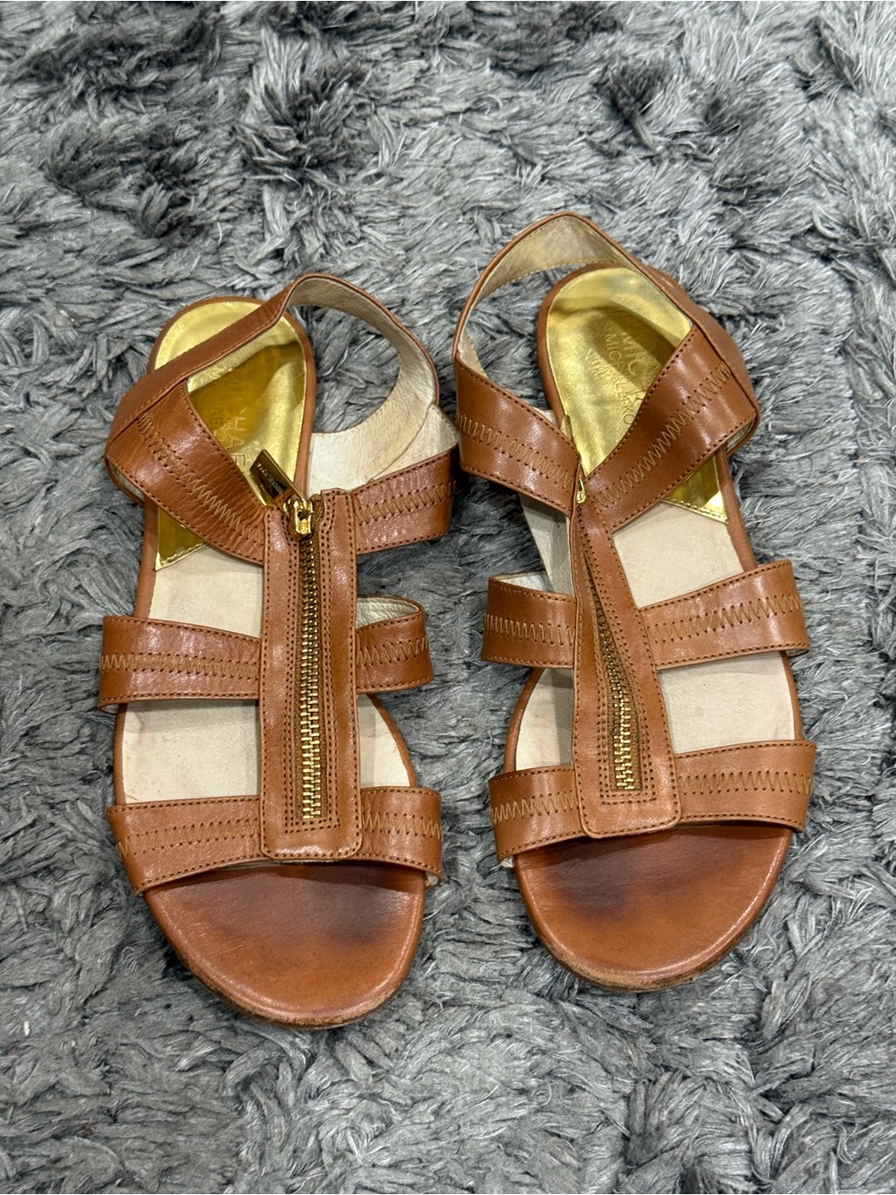 Michael Kors Berkley Flat Sandal Brown Size 8M